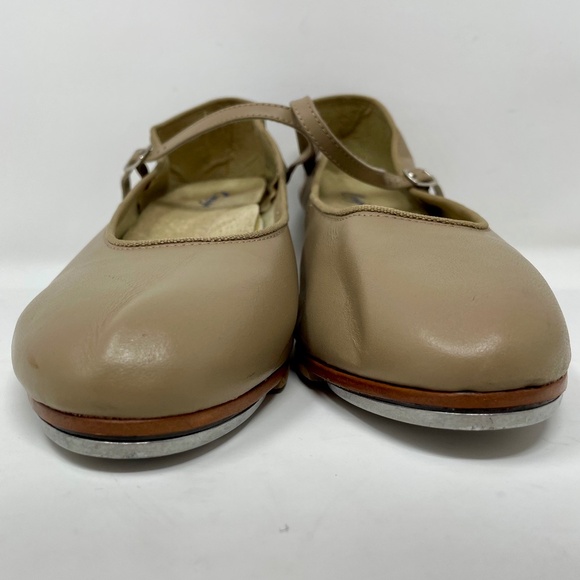 Capezio Beige Leather Mary Jane Tap Shoes - Picture 1 of 16